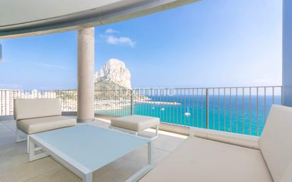 Terrace of Flat for sale in Calpe / Calp  with Air Conditioner, Heating and Private garden