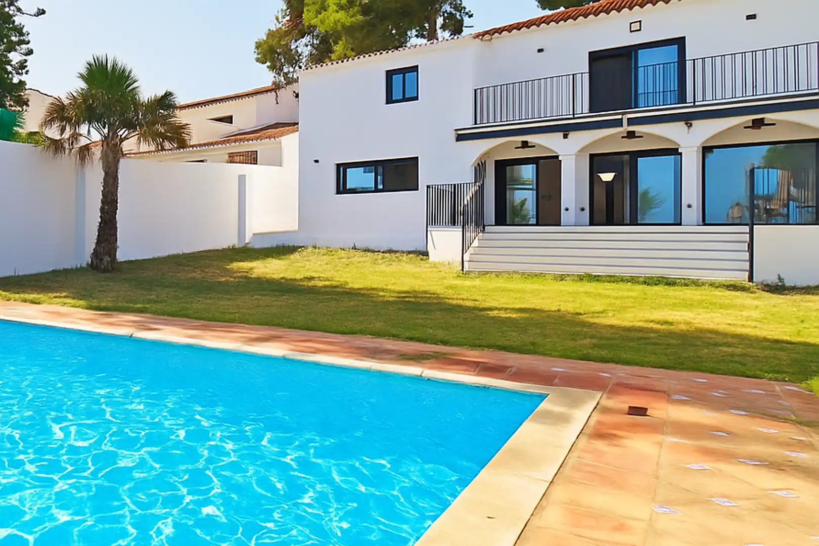 Schwimmbecken von Haus oder Chalet zum Verkauf in Mijas mit Heizung, Privatgarten und Terrasse