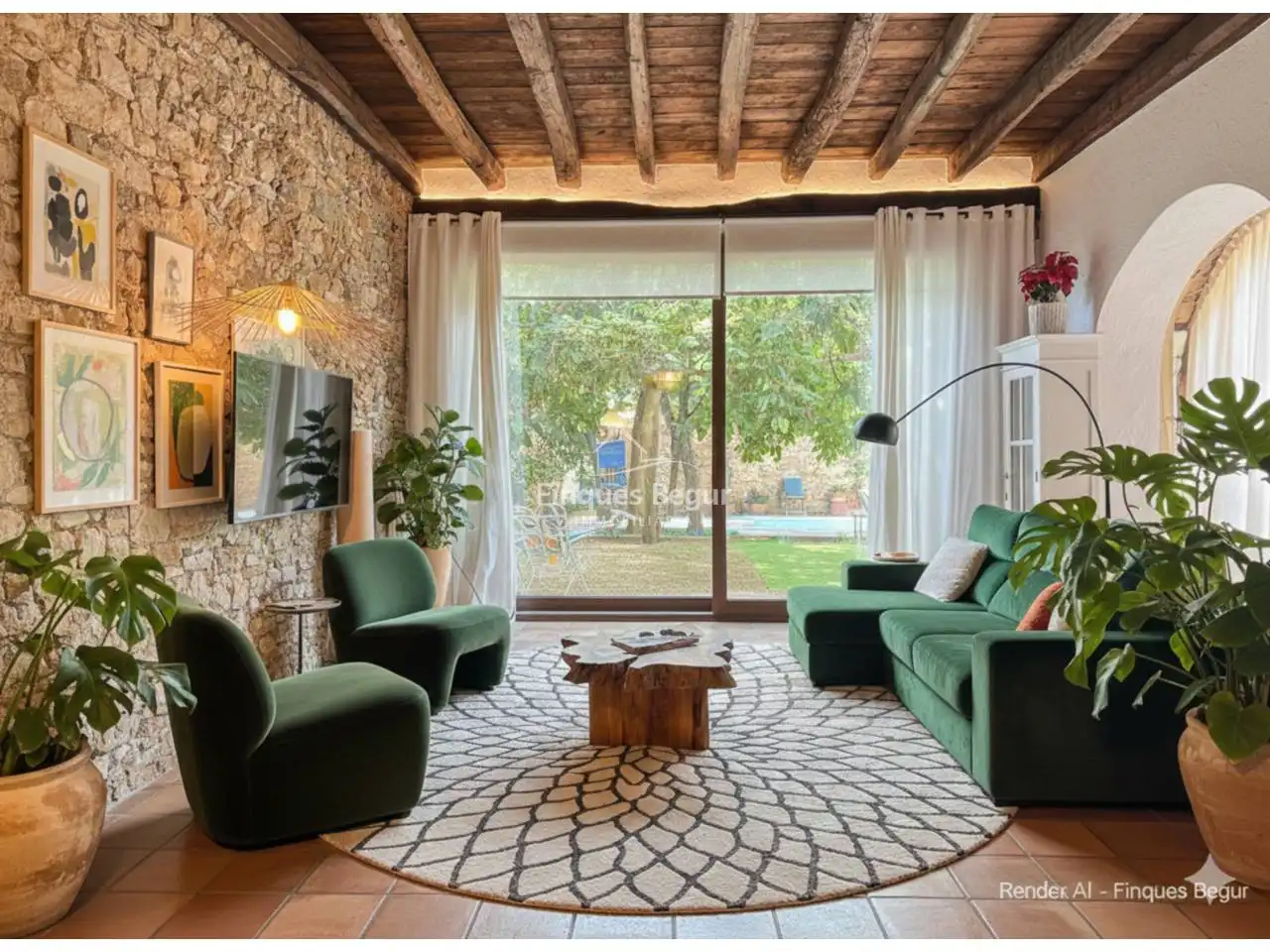Sala d'estar de Casa o xalet en venda en Palafrugell amb Aire condicionat, Calefacció i Jardí privat