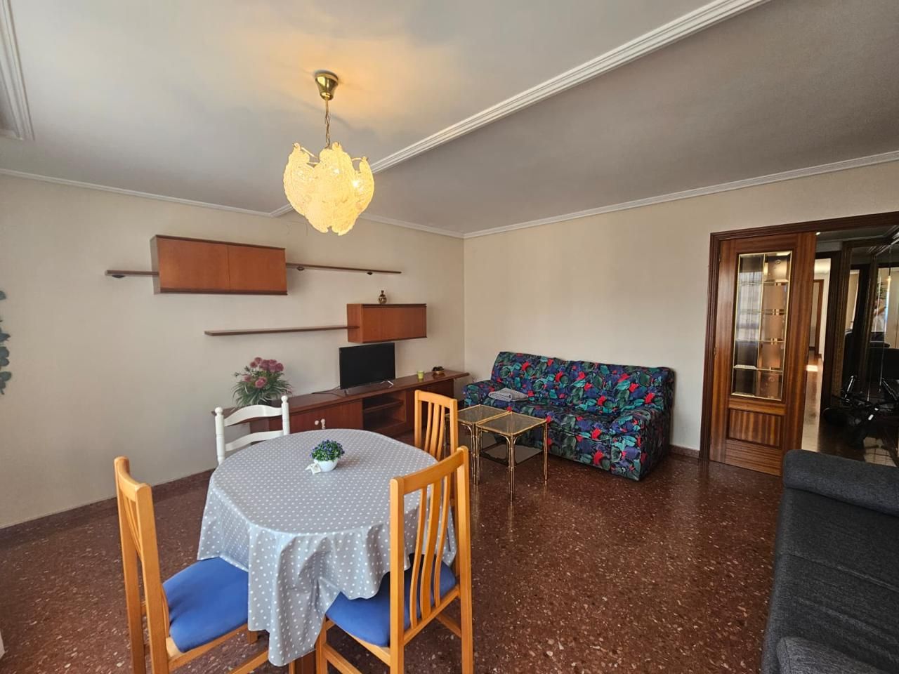 Sala de estar de Piso de alquiler en  Valencia Capital con Terraza, Amueblado y Balcón