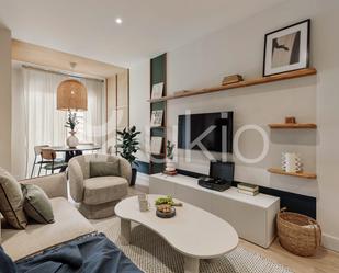 Sala d'estar de Apartament de lloguer en  Barcelona Capital amb Aire condicionat, Calefacció i Moblat