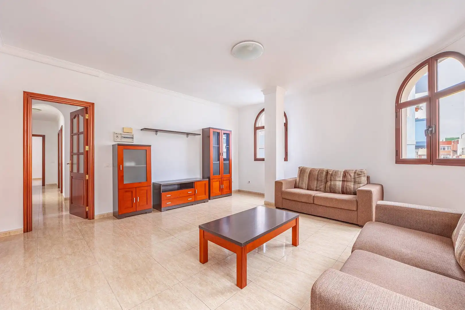 Sala d'estar de Pis de lloguer en Las Palmas de Gran Canaria amb Moblat