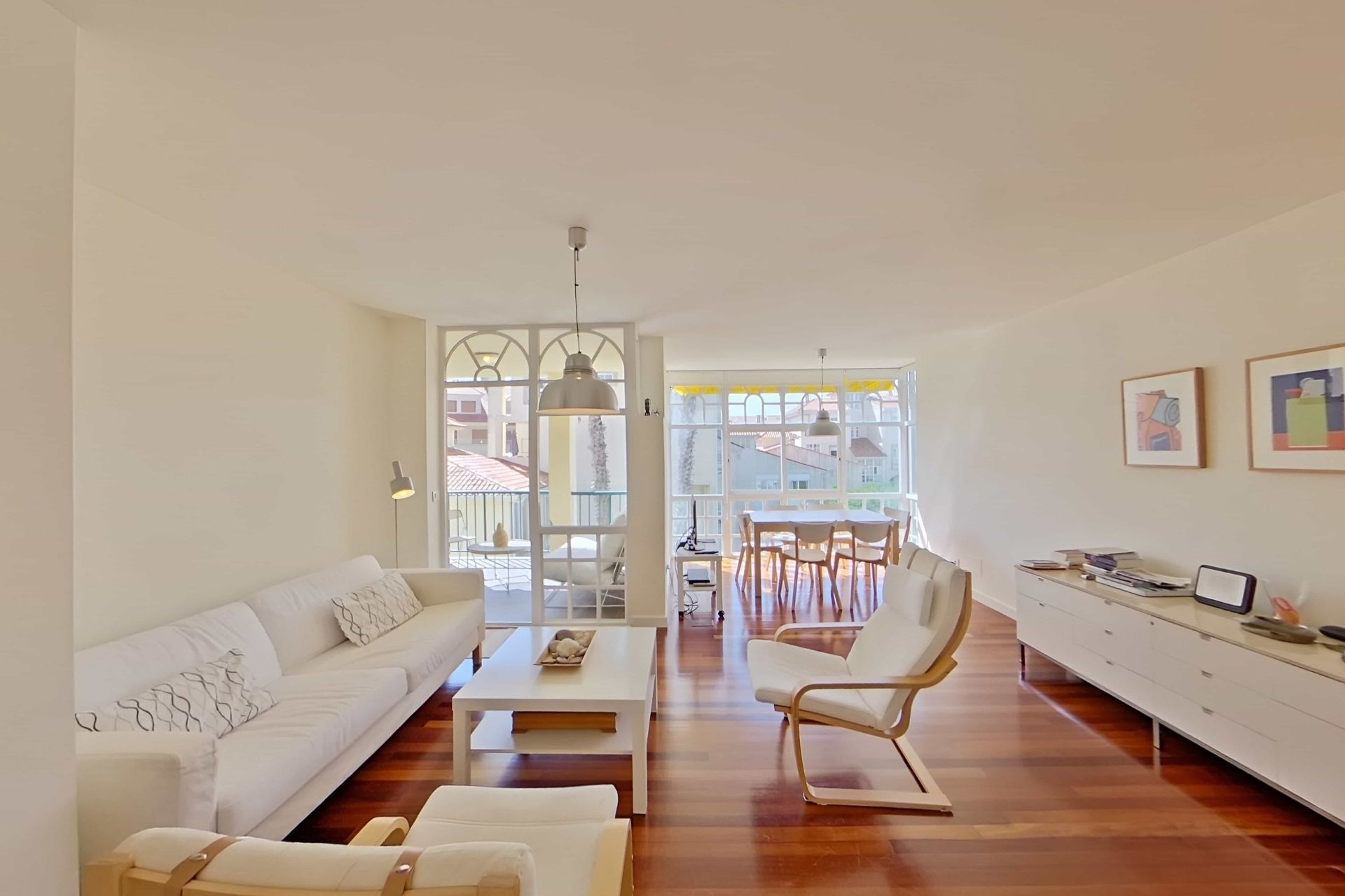 Living room of Flat for sale in O Grove    with Parquet flooring, Terrace and Oven