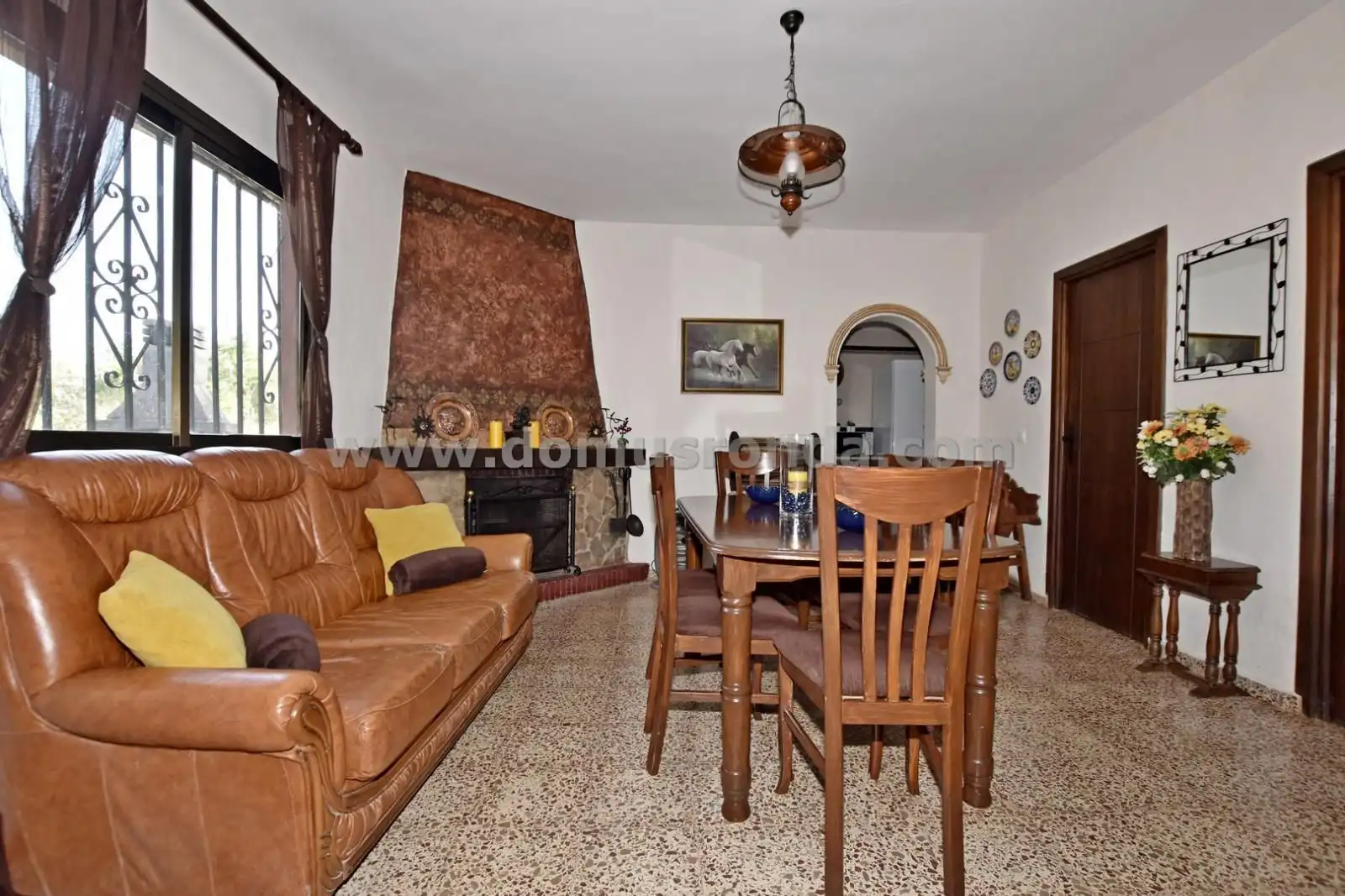 Menjador de Finca rústica en venda en Ronda amb Aire condicionat, Jardí privat i Terrassa