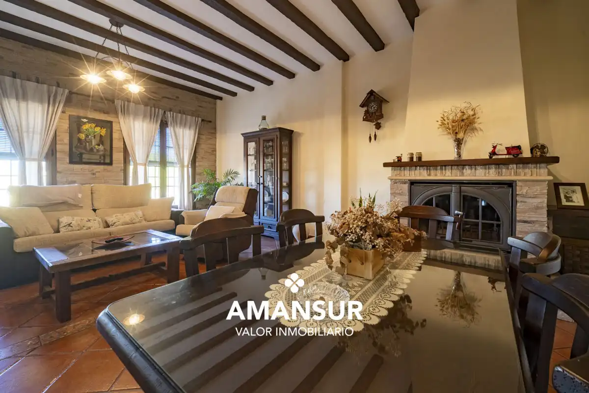Sala d'estar de Casa o xalet en venda en Villarrasa amb Aire condicionat, Calefacció i Jardí privat