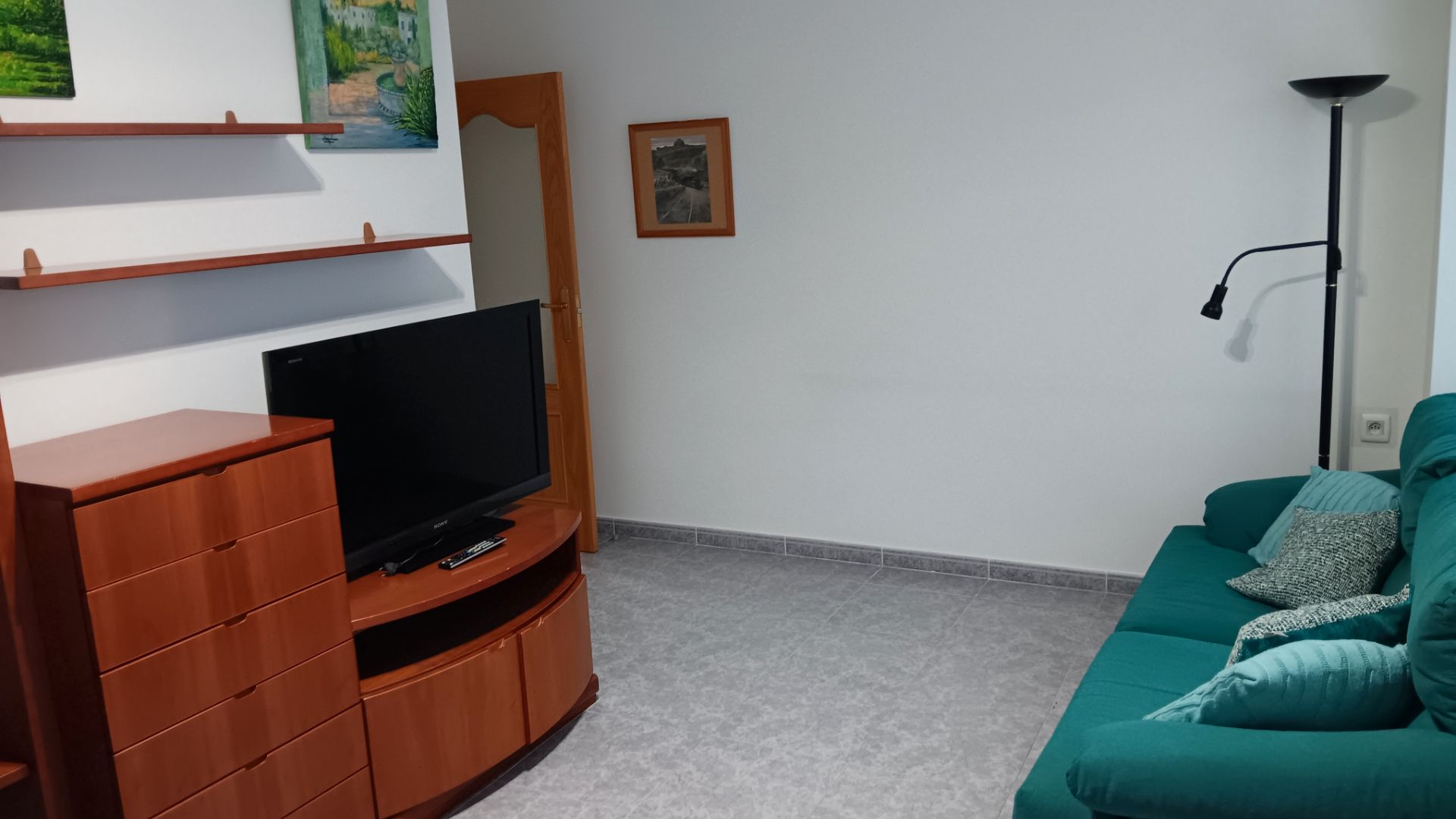 Sala d'estar de Pis de lloguer en  Albacete Capital amb Aire condicionat, Calefacció i Moblat