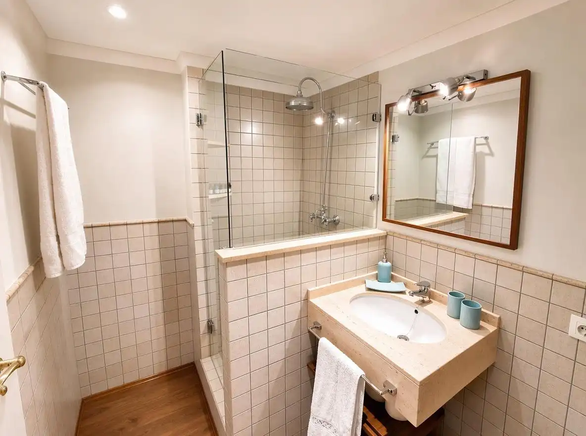 Badezimmer von Wohnung zur Miete in Alicante / Alacant mit Parkett und Möbliert