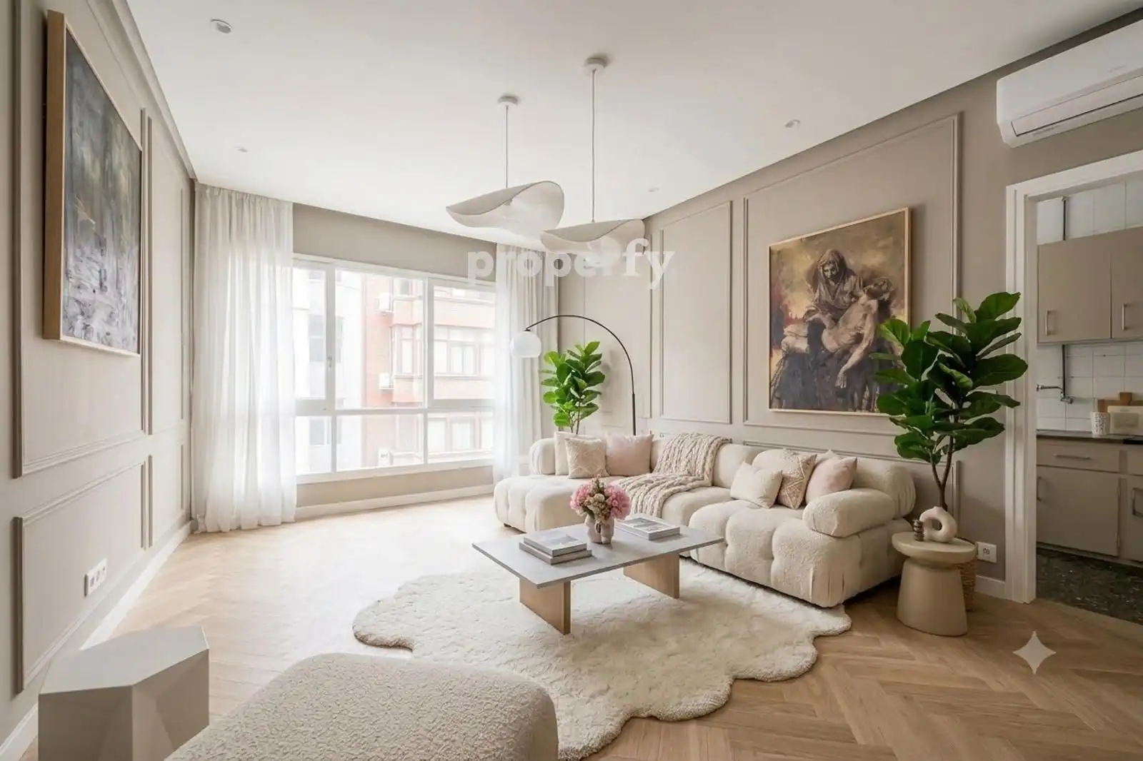 Sala de estar de Piso en venta en Barcelona con Calefacción, Terraza y Balcón