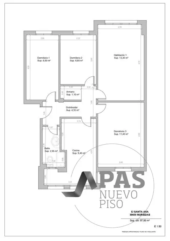 Flat for sale in Camargo  with Heating and Furnished
