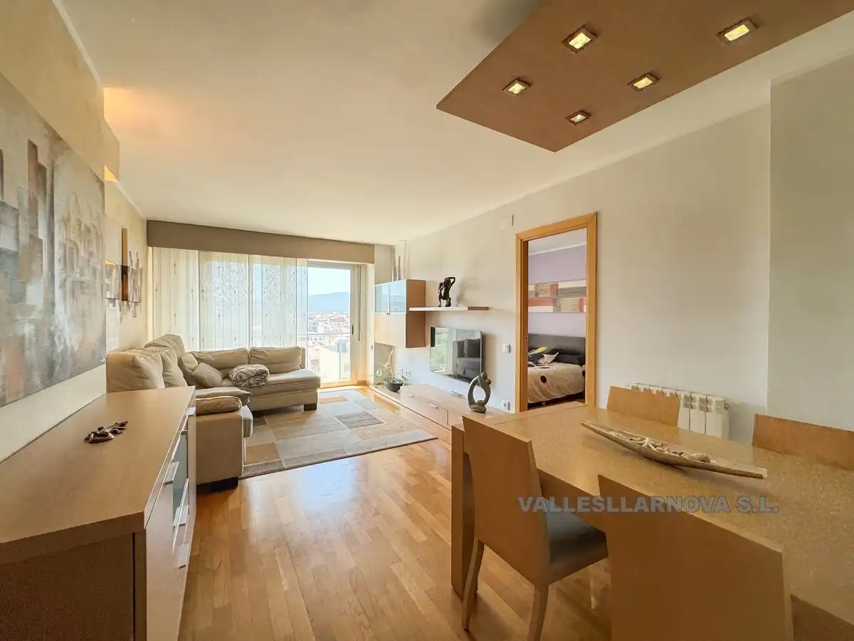 Living room of Flat for sale in Mollet del Vallès  with Parquet flooring, Storage room and Balcony