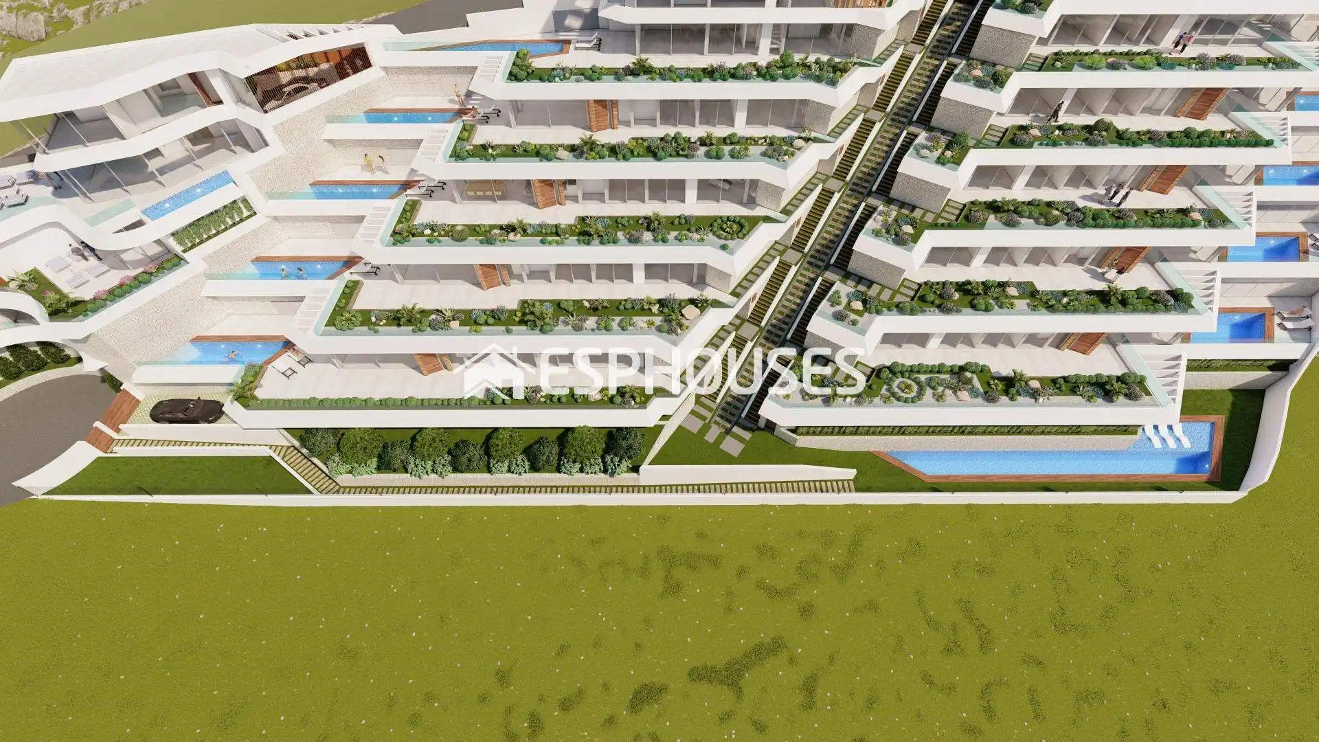 Exterior view of Flat for sale in Calpe / Calp  with Air Conditioner, Terrace and Swimming Pool