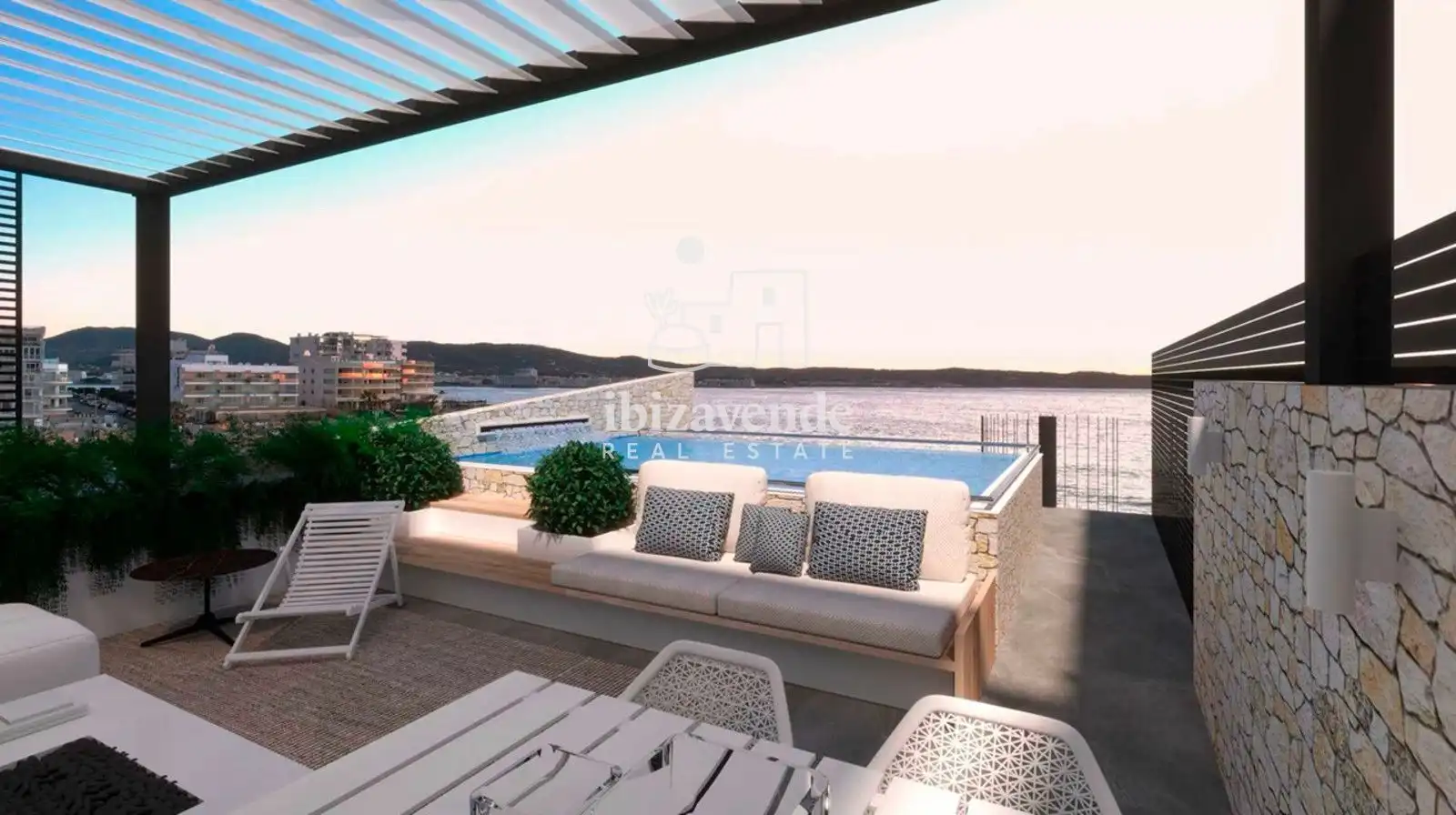 Terrace of Flat for sale in Sant Antoni de Portmany  with Heating, Terrace and Swimming Pool