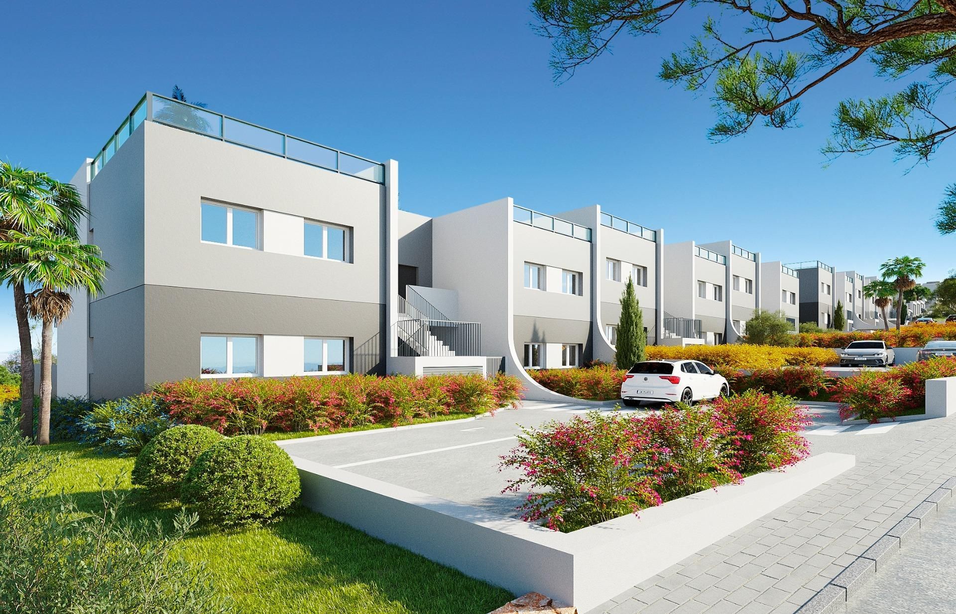 Exterior view of Single-family semi-detached for sale in Benidorm  with Air Conditioner, Heating and Terrace