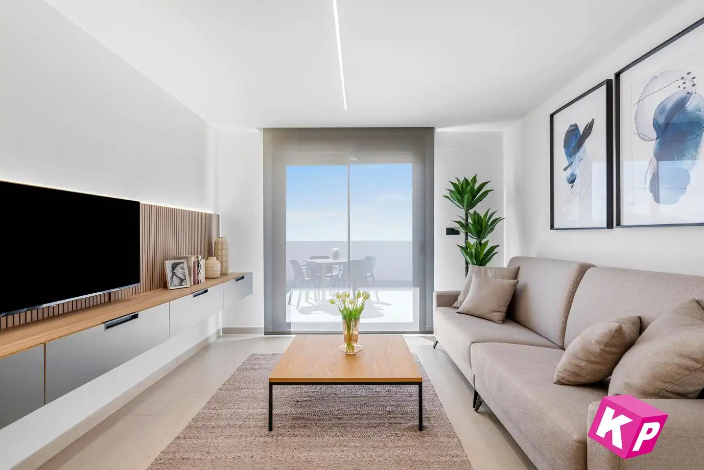 Sala de estar de Piso en venta en Guardamar del Segura con Aire acondicionado, Jardín privado y Terraza