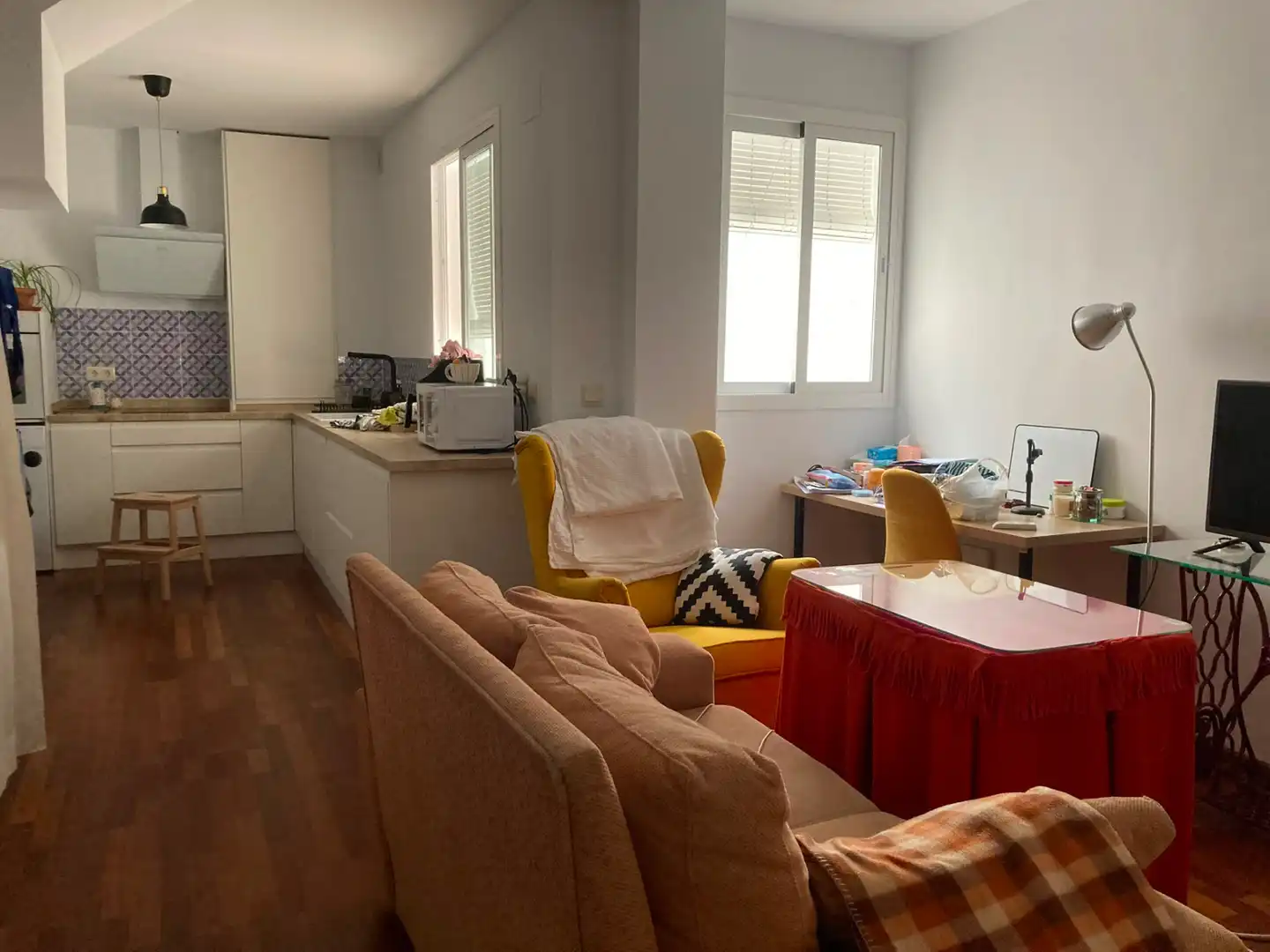 Wohnzimmer von Maisonette zum Verkauf in Sanlúcar de Barrameda mit Klimaanlage, Möbliert und Ofen