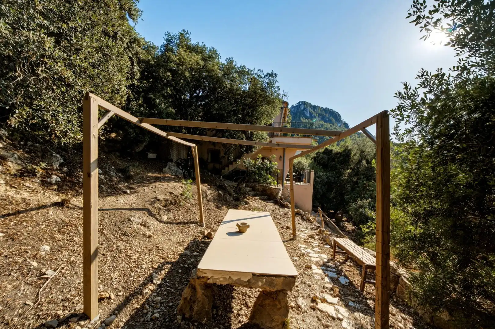 Terraza de Finca rústica en venta en Puigpunyent con Aire acondicionado, Calefacción y Jardín privado