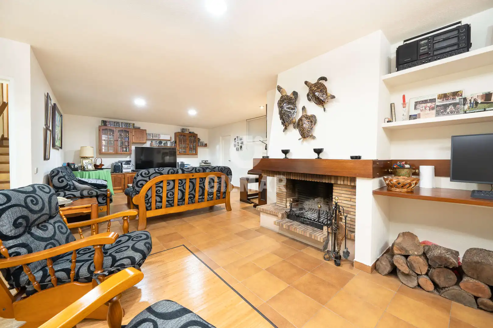 Living room of Detached homes for sale in Madrid  with Heating, Private garden and Swimming Pool
