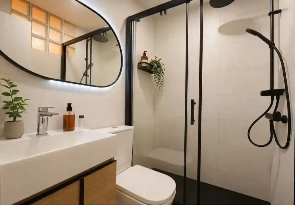 Baño de Apartamento de alquiler en Valencia con Aire acondicionado, Calefacción y Jardín privado
