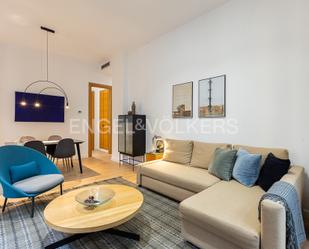 Sala d'estar de Apartament de lloguer en  Valencia Capital amb Aire condicionat, Calefacció i Moblat