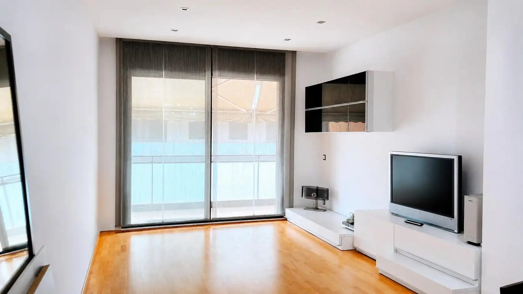 Sala de estar de Piso de alquiler en Badalona con Calefacción, Parquet y Terraza