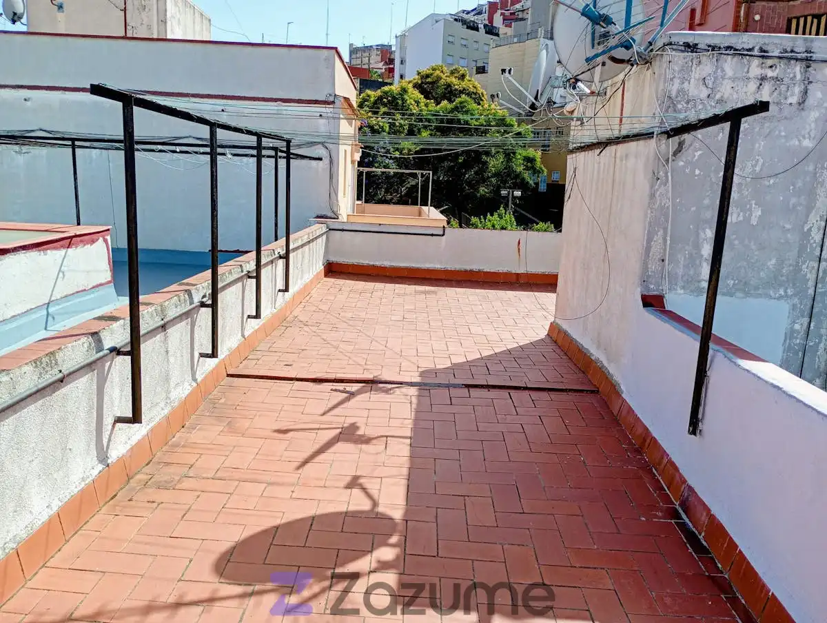 Terraza de Piso de alquiler en Barcelona con Parquet, Horno y Lavadora