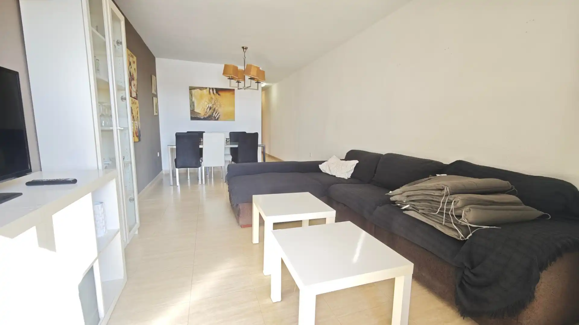 Living room of Attic for sale in Roquetas de Mar  with Air Conditioner, Terrace and Furnished