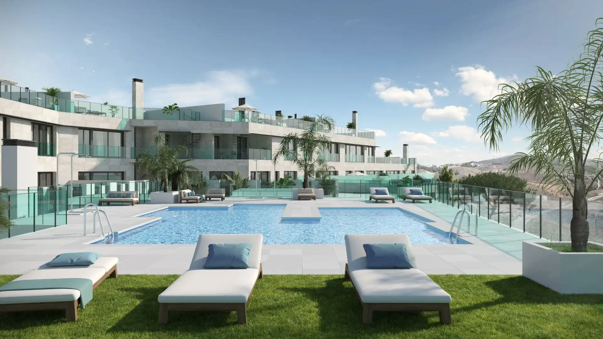 Swimming pool of Flat for sale in Málaga  with Air Conditioner, Heating and Terrace