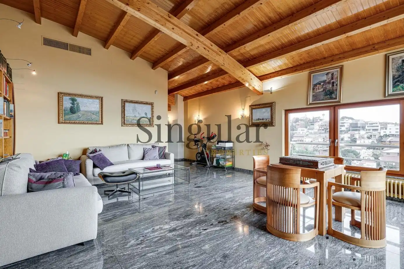 Sala d'estar de Casa o xalet en venda en Esplugues de Llobregat amb Calefacció, Piscina i Jacuzzi