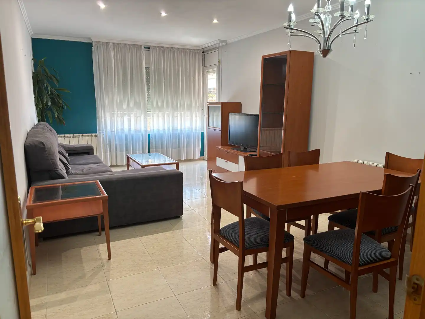 Living room of Flat for rent in Lleida  with Air Conditioner, Heating and Furnished