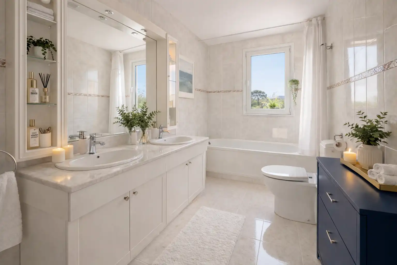 Badezimmer von Maisonette zum Verkauf in Roses mit Klimaanlage, Heizung und Privatgarten