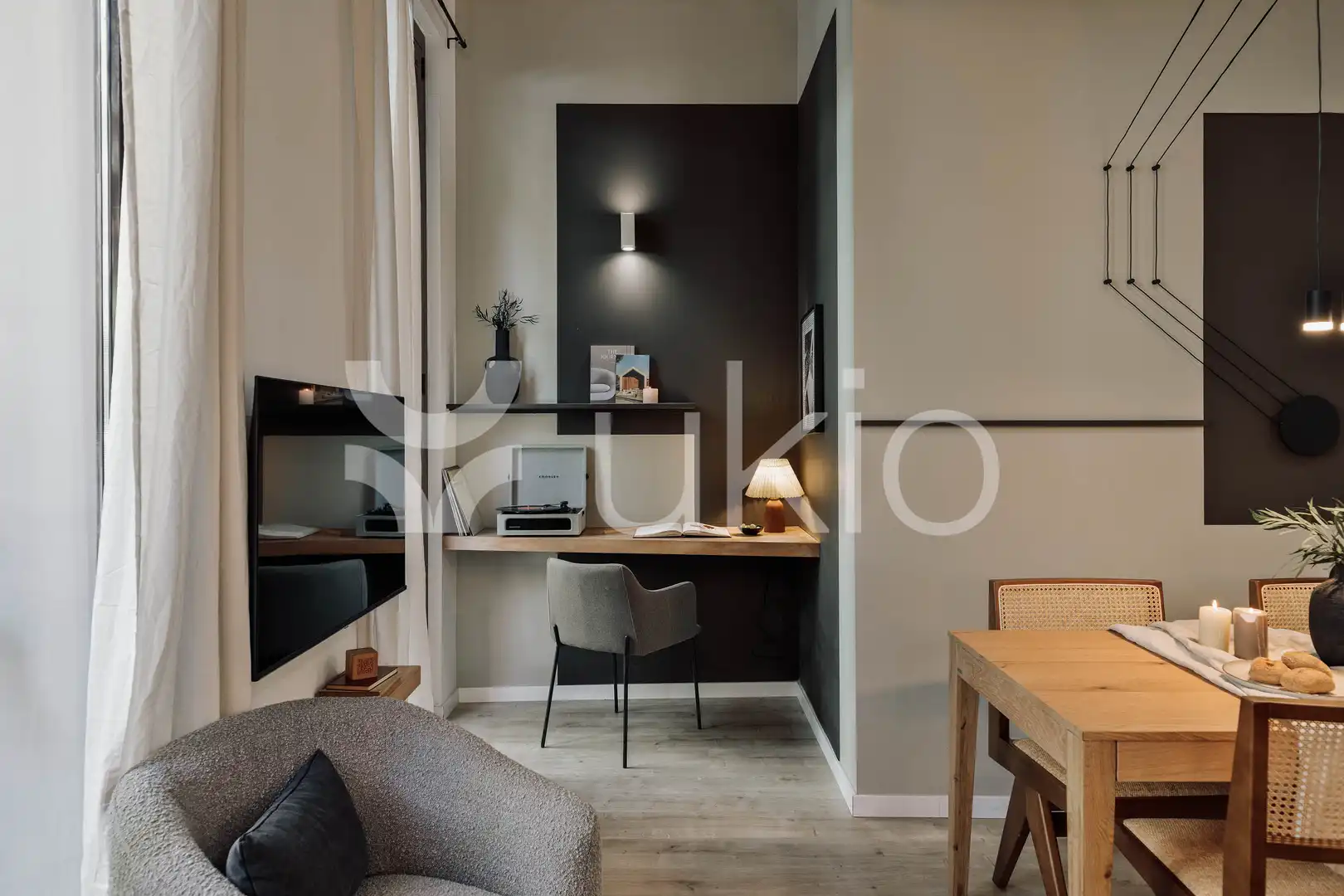Sala d'estar de Apartament de lloguer en Barcelona amb Aire condicionat, Calefacció i Moblat