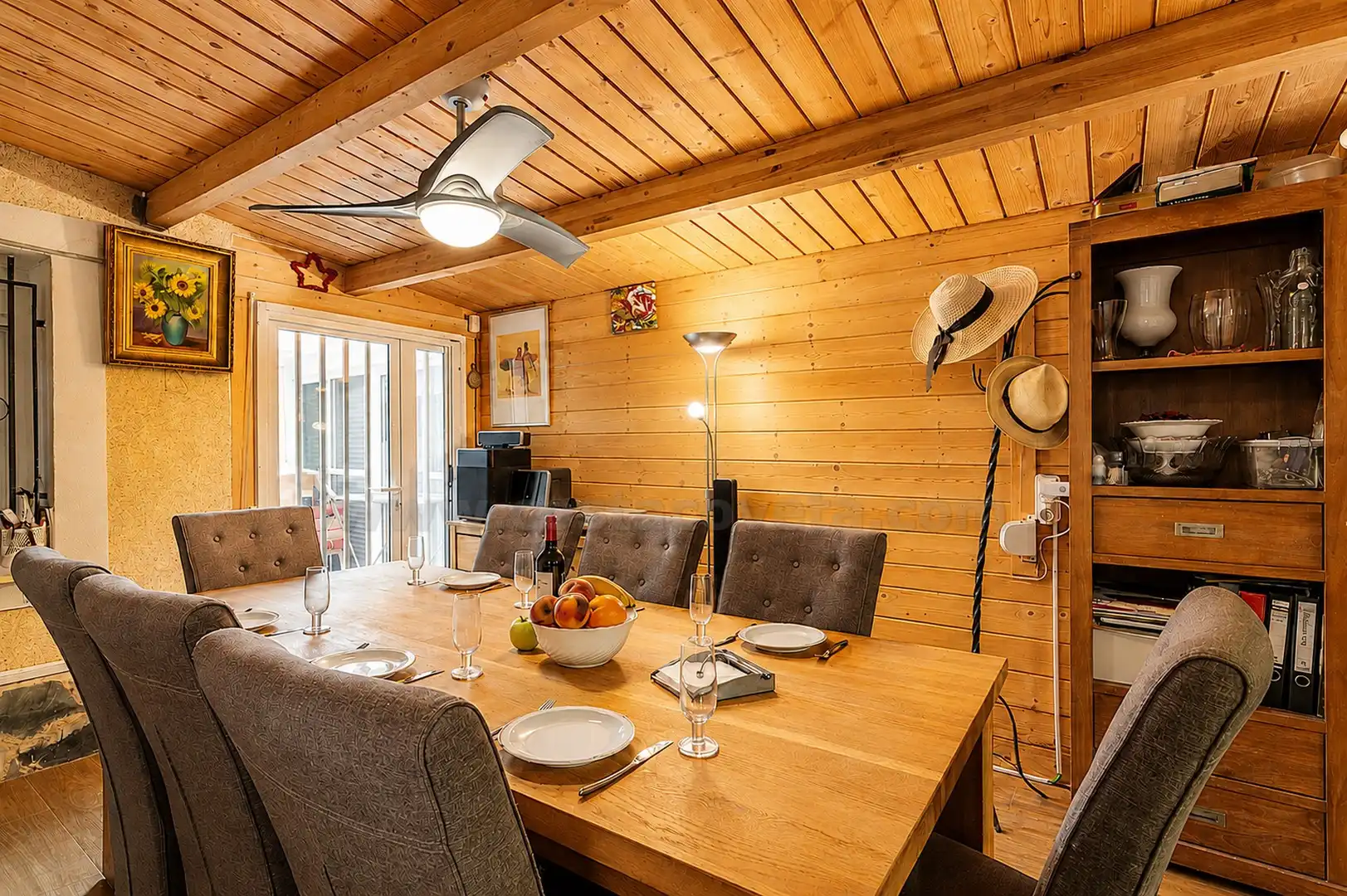 Dining room of Detached homes for sale in Aigües  with Air Conditioner, Terrace and Storage room