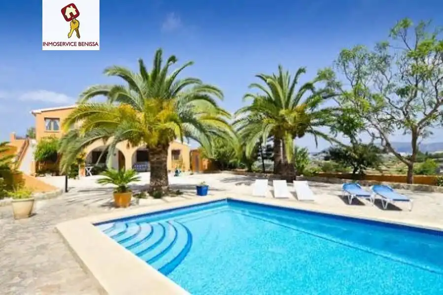 Vista exterior de Finca rústica de alquiler en Benissa con Amueblado y Piscina comunitaria