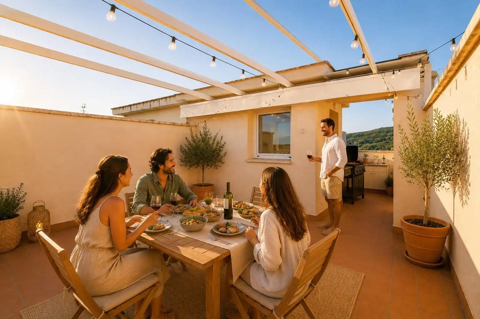 Terrace of Flat for sale in Sitges  with Air Conditioner, Heating and Parquet flooring