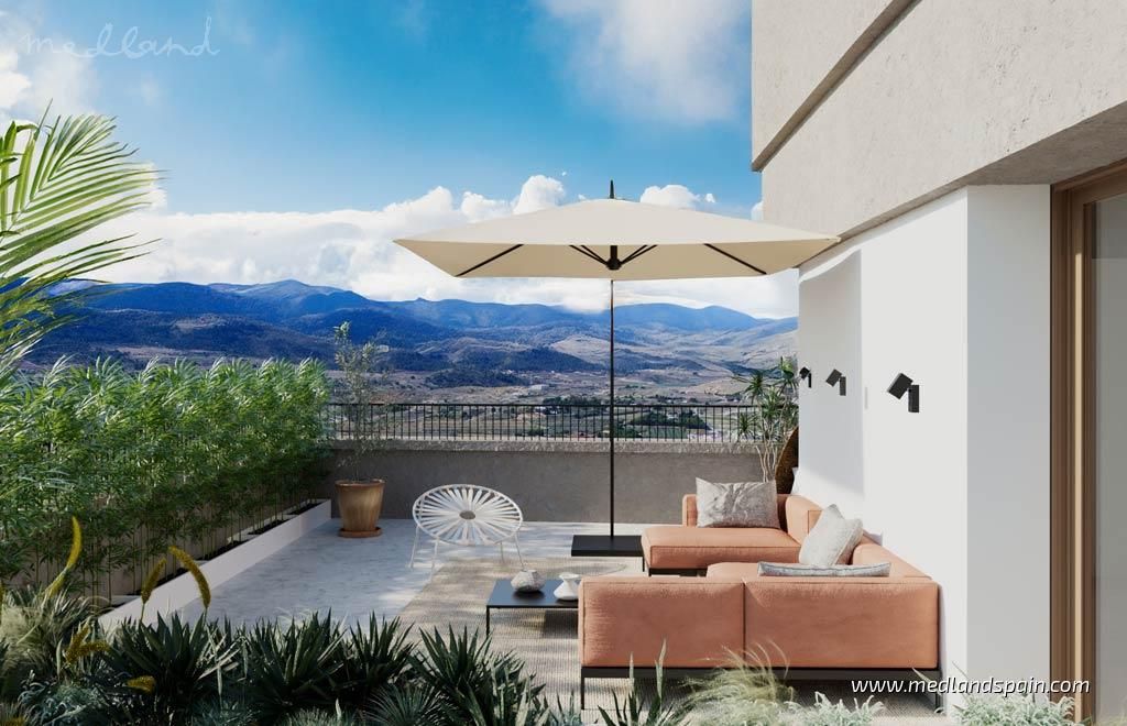 Terrassa de Apartament en venda en Hondón de las Nieves / El Fondó de les Neus amb Terrassa, Traster i Piscina comunitària