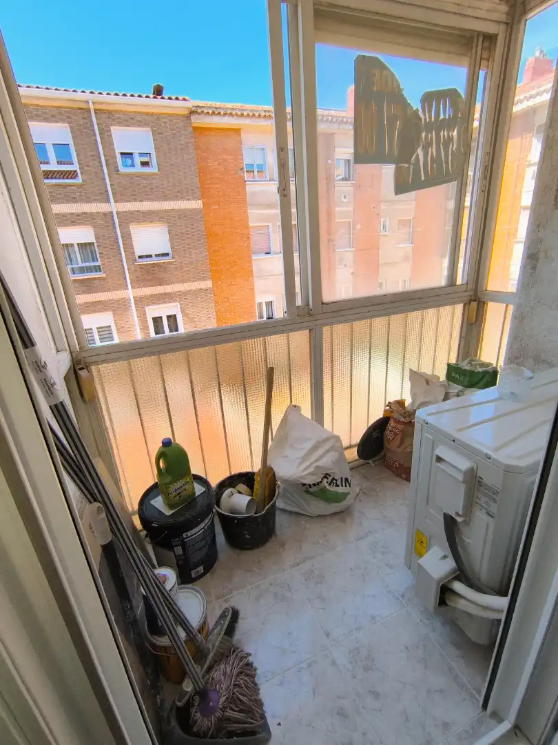 Balcony of Flat for sale in Palencia  with Air Conditioner, Heating and Parquet flooring