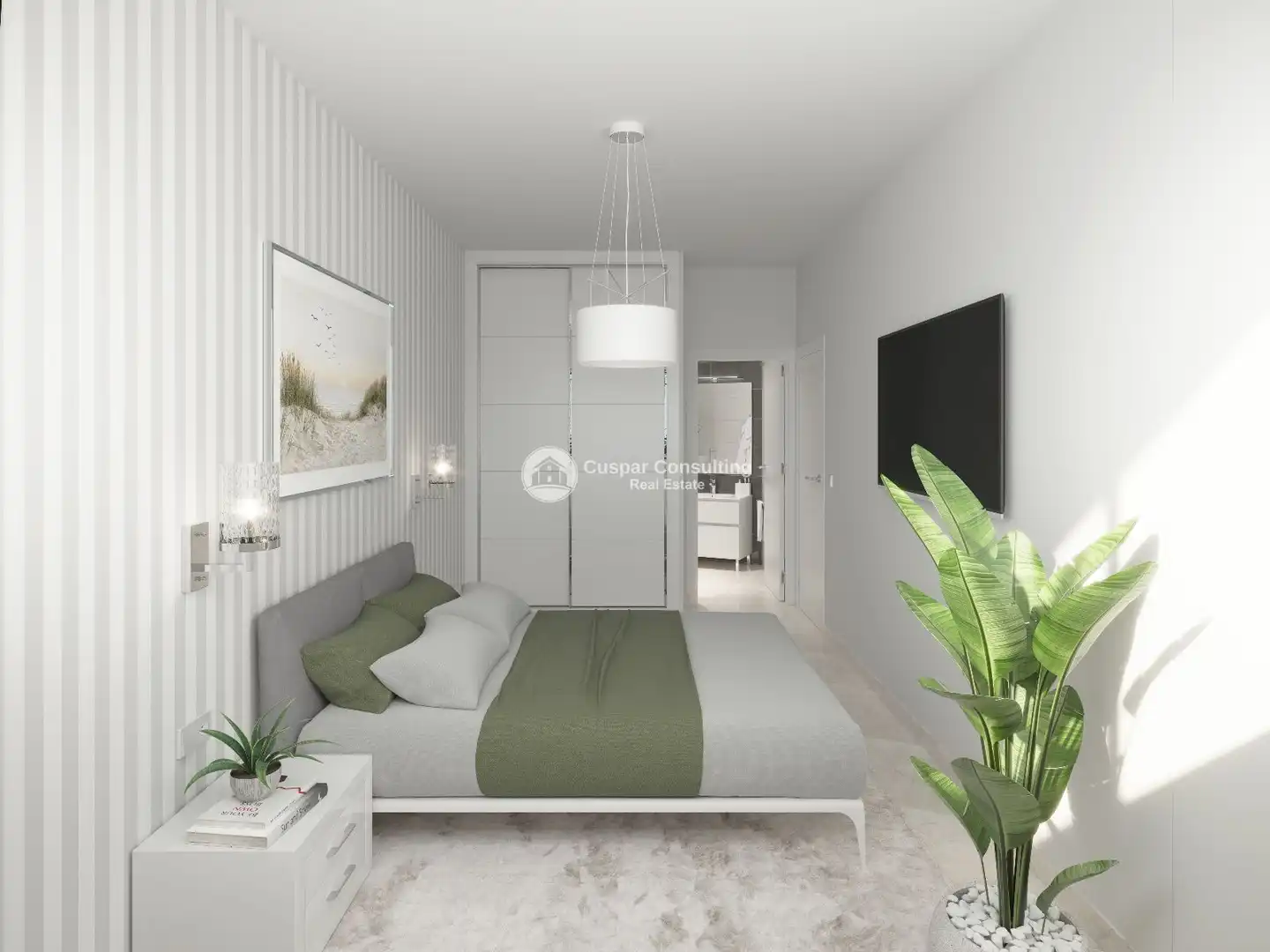 Schlafzimmer von Wohnungen zum Verkauf in Mazarrón mit Klimaanlage, Heizung und Terrasse