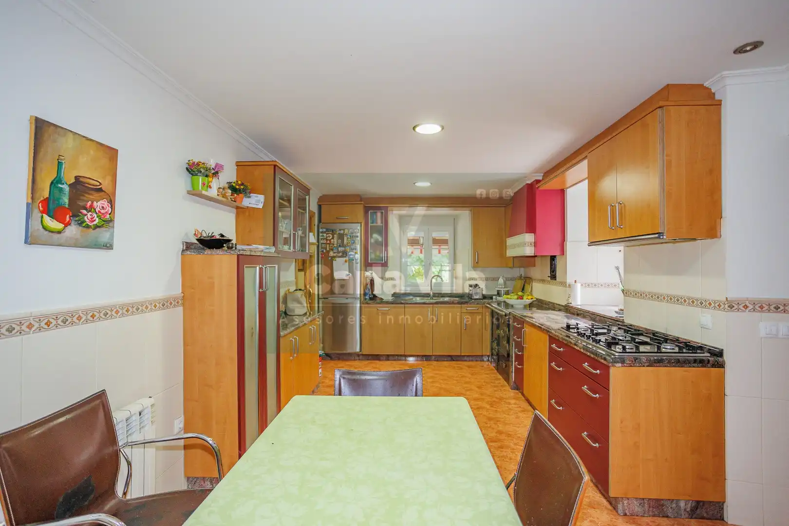 Cuina de Finca rústica en venda en Lugo amb Jardí privat, Parquet i Terrassa