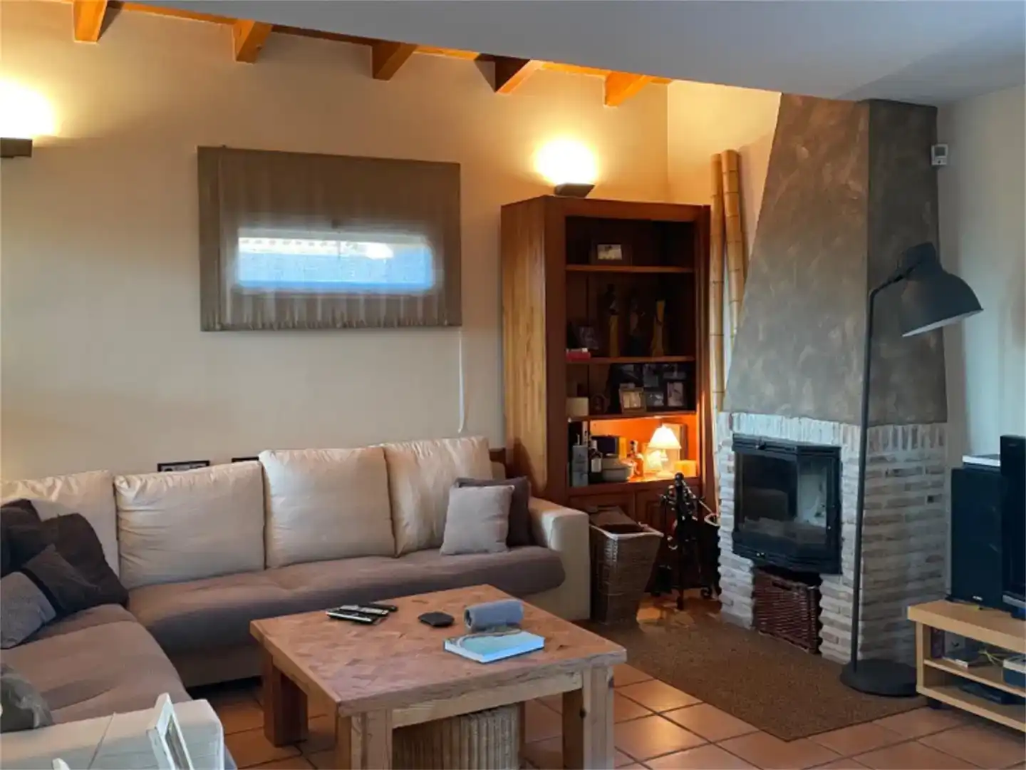Sala de estar de Casa o chalet en venta en Manzanares El Real con Aire acondicionado, Jardín privado y Trastero