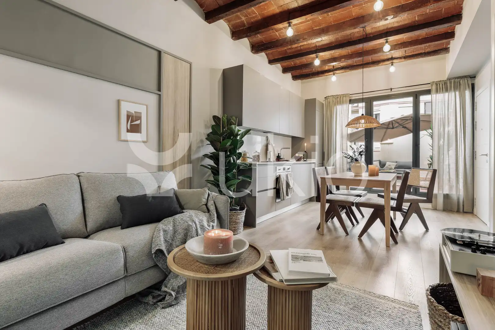 Sala d'estar de Apartament de lloguer en Barcelona amb Aire condicionat, Calefacció i Terrassa