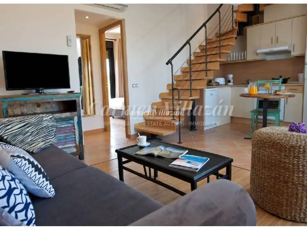 Sala de estar de Dúplex en venta en La Oliva con Terraza, Balcón y Piscina comunitaria
