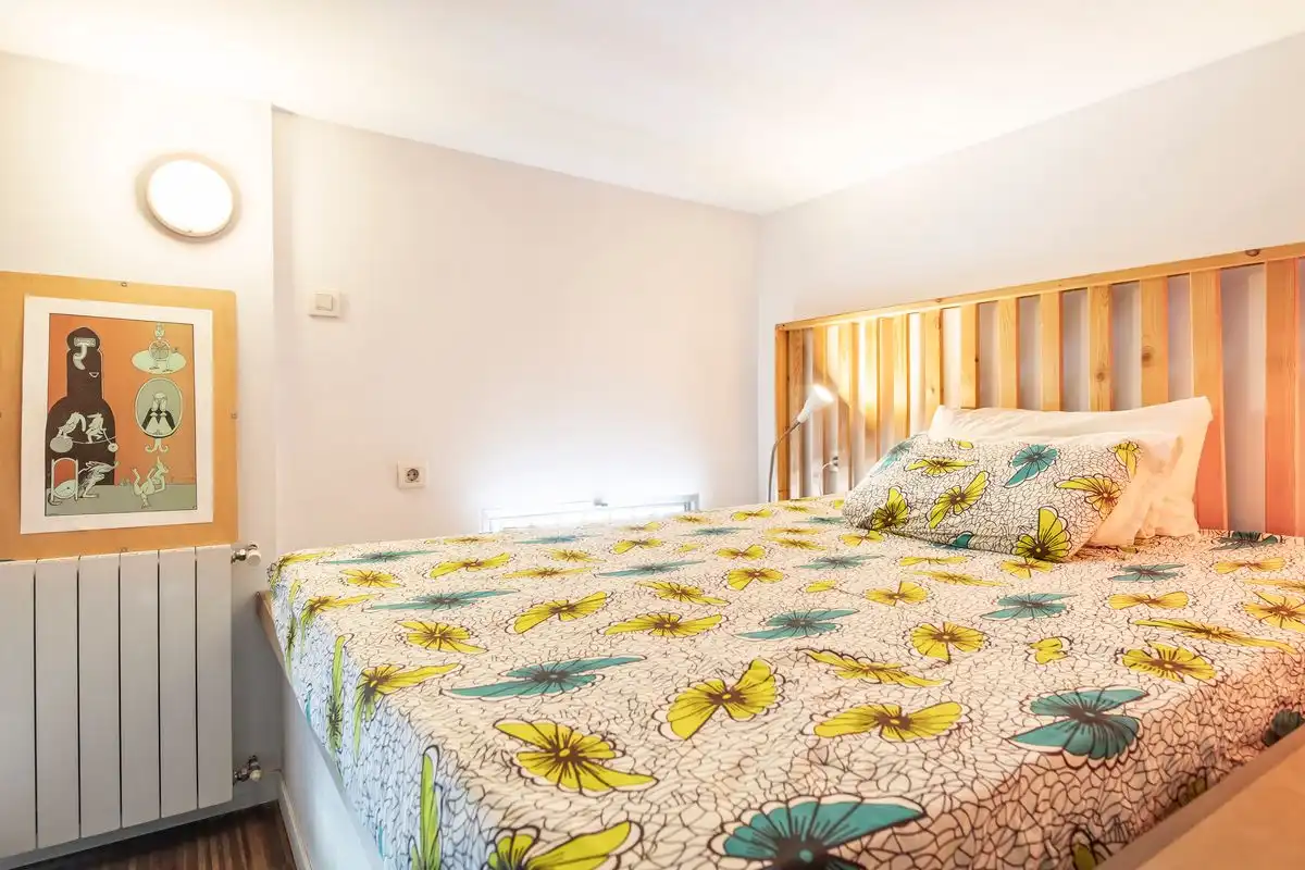 Schlafzimmer von Loft zum Verkauf in Madrid mit Heizung, Privatgarten und Möbliert