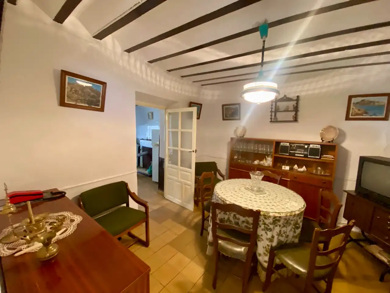 Comedor de Casa o chalet en venta en Ballesteros de Calatrava con Jardín privado, Terraza y Amueblado