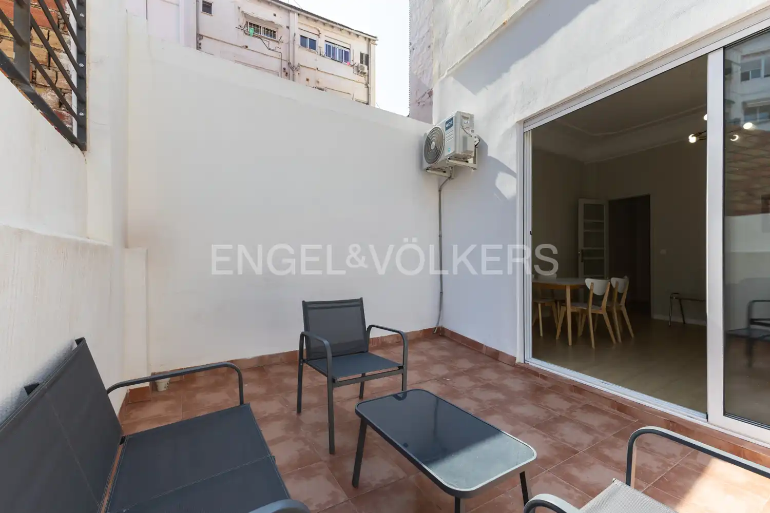 Terraza de Piso de alquiler en  Valencia Capital con Aire acondicionado, Calefacción y Parquet
