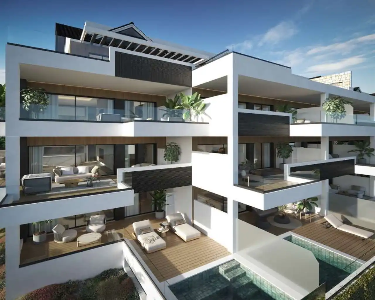Terrace of Apartments for sale in Benalmádena  with Air Conditioner, Heating and Private garden