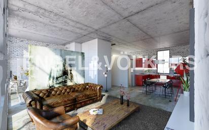 Living room of Flat for sale in  Madrid Capital  with Air Conditioner, Terrace and Storage room