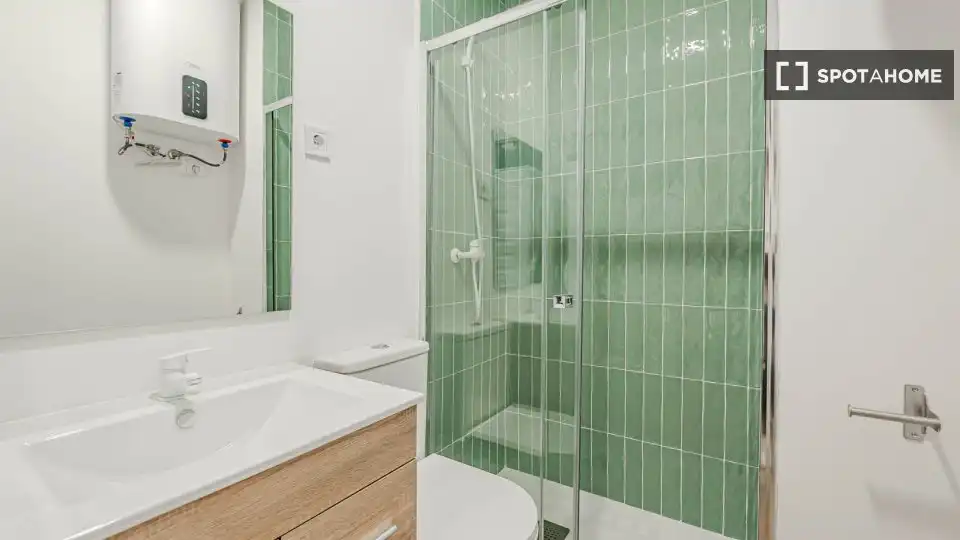 Bany de Pis de lloguer en Madrid amb Aire condicionat, Calefacció i Moblat