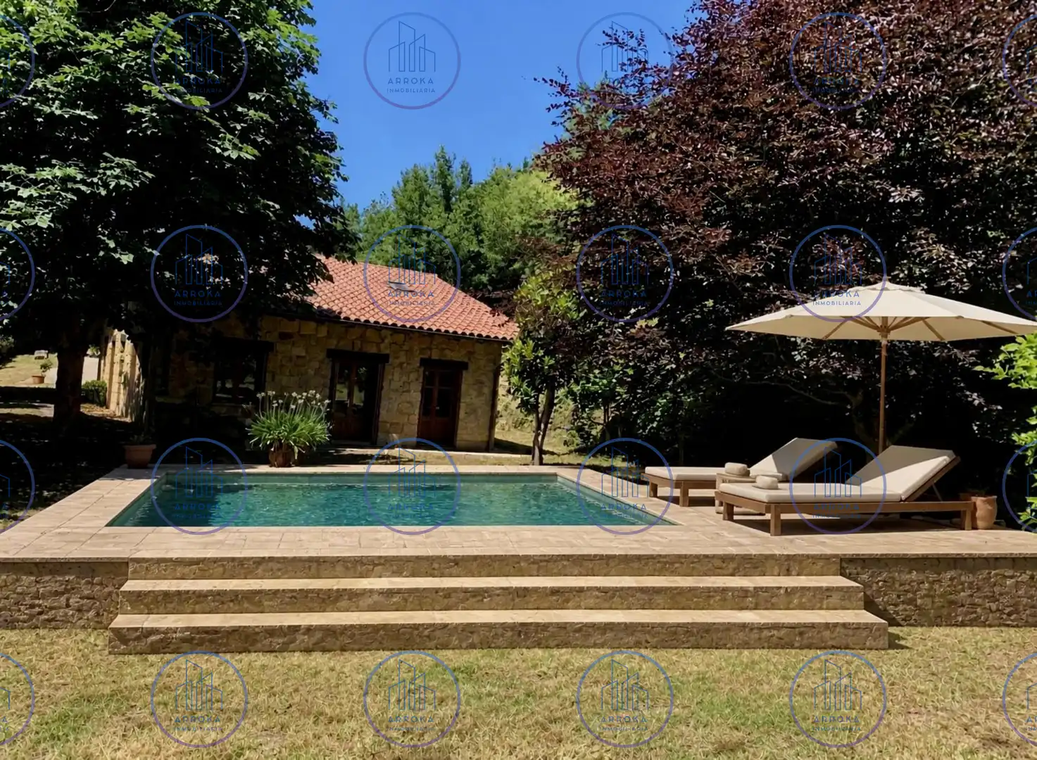 Schwimmbecken von Country house zum Verkauf in Orio mit Heizung, Privatgarten und Terrasse