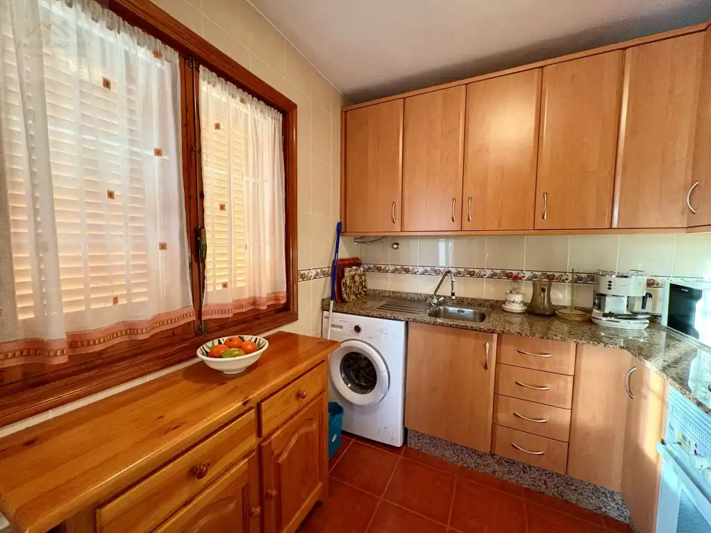 Cuina de Casa o xalet de lloguer en Mazarrón amb Moblat, Rentadora i Microones