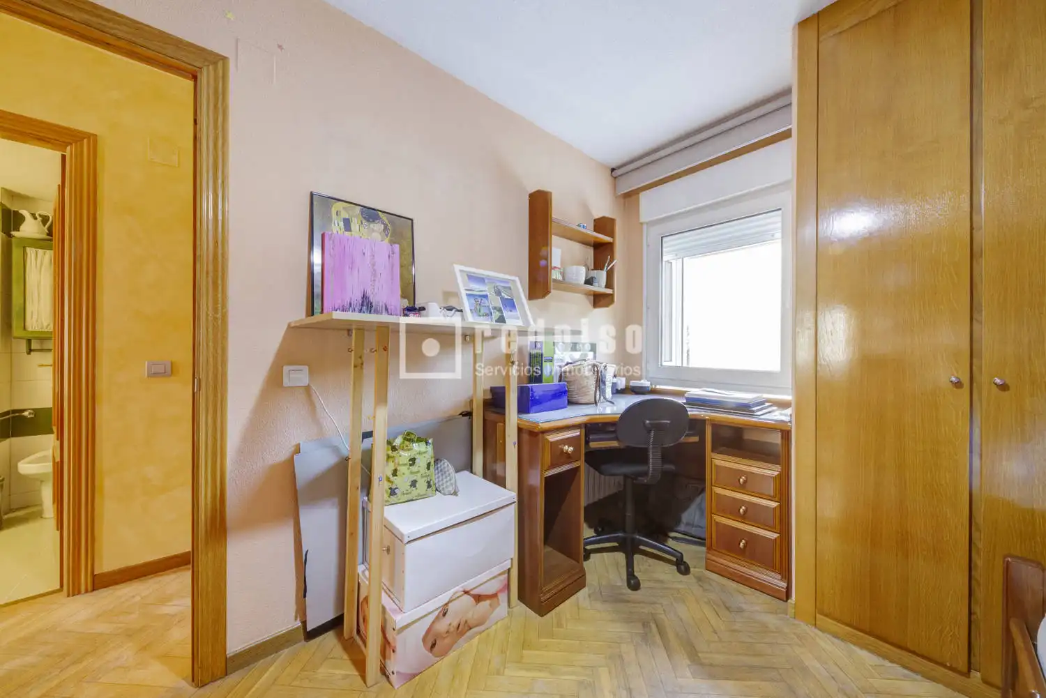 Bedroom of Flat for sale in Pozuelo de Alarcón  with Heating, Private garden and Parquet flooring